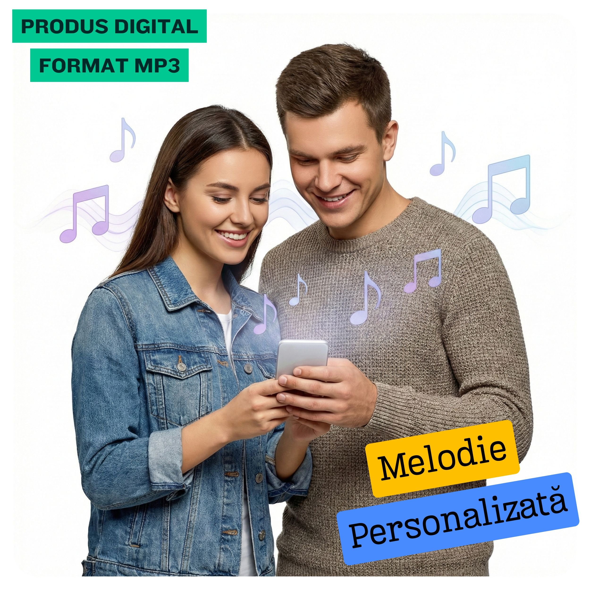 Melodie personalizată cu numele persoanei iubite (produs digital)